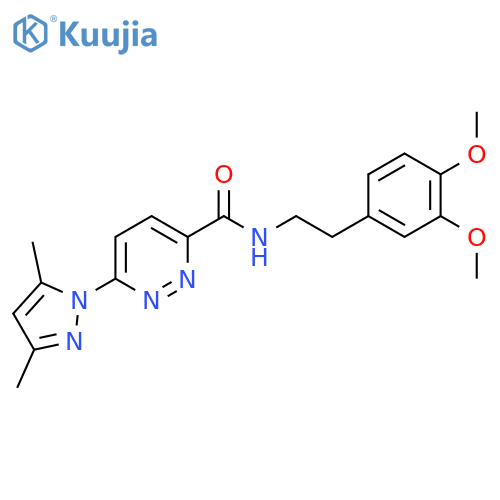 N-2-(3,4-dimethoxyphenyl)ethyl-6-(3,5-dimethyl-1H-pyrazol-1-yl)pyridazine-3-carboxamide structure