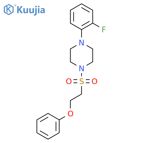 1-(2-fluorophenyl)-4-(2-phenoxyethanesulfonyl)piperazine structure