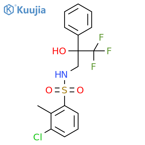 3-chloro-2-methyl-N-(3,3,3-trifluoro-2-hydroxy-2-phenylpropyl)benzene-1-sulfonamide structure
