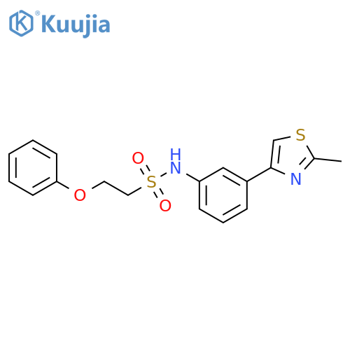 N-3-(2-methyl-1,3-thiazol-4-yl)phenyl-2-phenoxyethane-1-sulfonamide structure