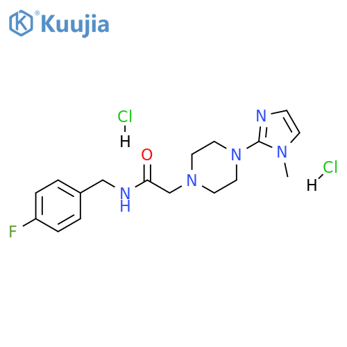 N-(4-fluorophenyl)methyl-2-4-(1-methyl-1H-imidazol-2-yl)piperazin-1-ylacetamide dihydrochloride structure