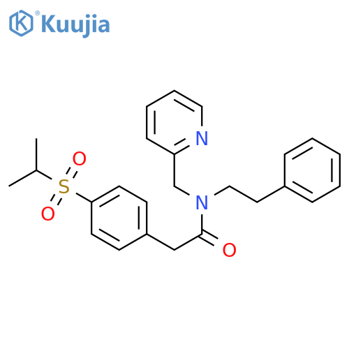 N-(2-phenylethyl)-2-4-(propane-2-sulfonyl)phenyl-N-(pyridin-2-yl)methylacetamide structure