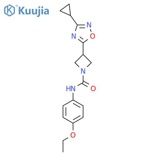 3-(3-cyclopropyl-1,2,4-oxadiazol-5-yl)-N-(4-ethoxyphenyl)azetidine-1-carboxamide structure