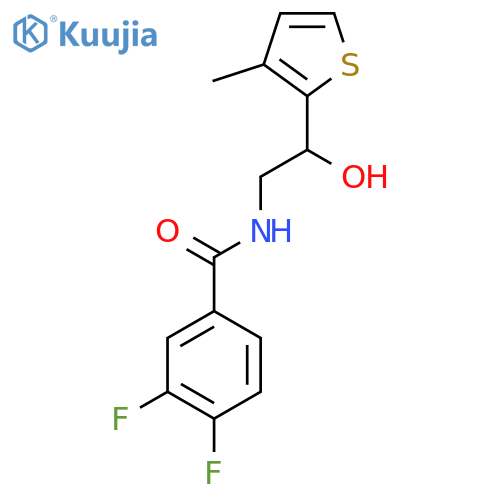 3,4-difluoro-N-2-hydroxy-2-(3-methylthiophen-2-yl)ethylbenzamide structure