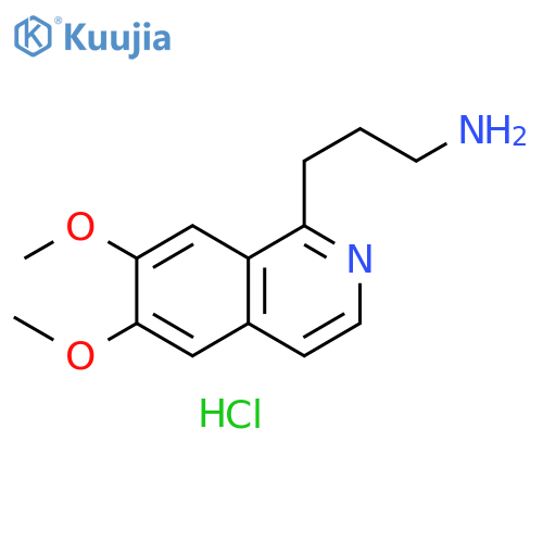 [3-(6,7-dimethoxyisoquinolin-1-yl)propyl]amine hydrochloride structure