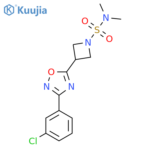 3-3-(3-chlorophenyl)-1,2,4-oxadiazol-5-yl-N,N-dimethylazetidine-1-sulfonamide structure