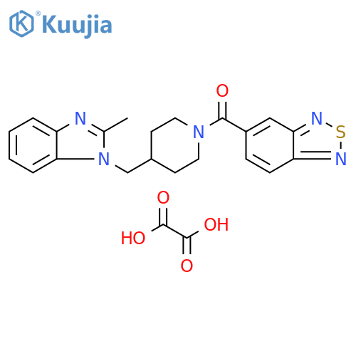 5-{4-(2-methyl-1H-1,3-benzodiazol-1-yl)methylpiperidine-1-carbonyl}-2,1,3-benzothiadiazole; oxalic acid structure