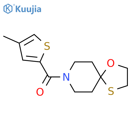 8-(4-methylthiophene-2-carbonyl)-1-oxa-4-thia-8-azaspiro4.5decane structure