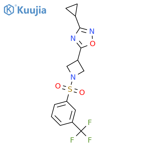 3-cyclopropyl-5-{1-3-(trifluoromethyl)benzenesulfonylazetidin-3-yl}-1,2,4-oxadiazole structure
