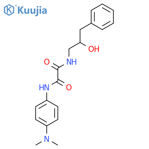 N-4-(dimethylamino)phenyl-N'-(2-hydroxy-3-phenylpropyl)ethanediamide structure