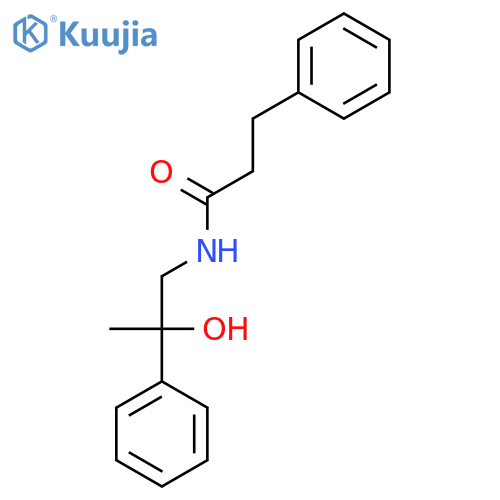 N-(2-hydroxy-2-phenylpropyl)-3-phenylpropanamide structure