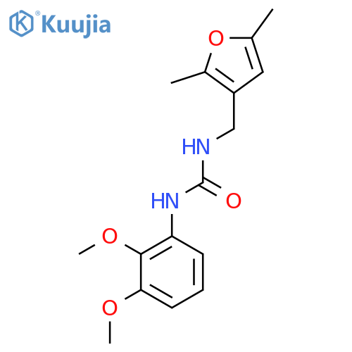 1-(2,3-dimethoxyphenyl)-3-(2,5-dimethylfuran-3-yl)methylurea structure
