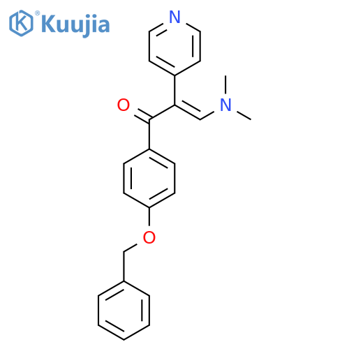 (2E)-1-4-(benzyloxy)phenyl-3-(dimethylamino)-2-(pyridin-4-yl)prop-2-en-1-one structure