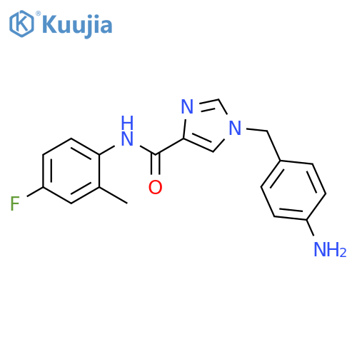 1-(4-Aminophenyl)methyl-N-(4-fluoro-2-methylphenyl)imidazole-4-carboxamide structure