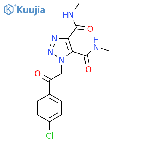1-[2-(4-chlorophenyl)-2-oxoethyl]-N,N'-dimethyl-1H-1,2,3-triazole-4,5-dicarboxamide structure