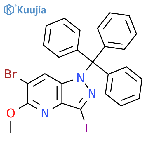 6-Bromo-3-iodo-5-methoxy-1-tritylpyrazolo[4,3-b]pyridine structure