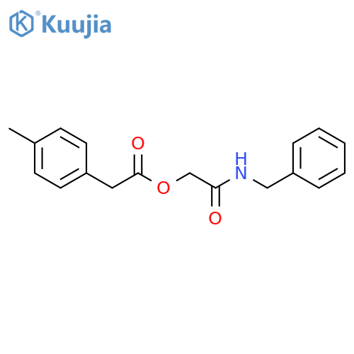 (benzylcarbamoyl)methyl 2-(4-methylphenyl)acetate structure