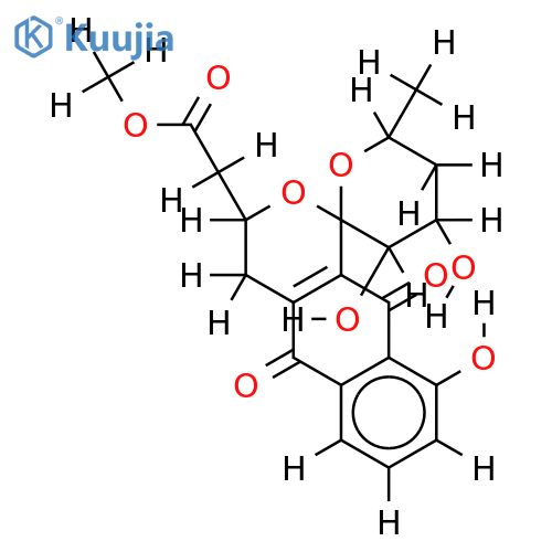 (2S,10R,3'S,4'S,6'S)-4'-deacetyl-griseusin B methyl ester structure