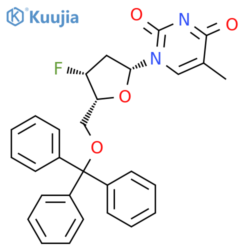 5-O-Trityl-3’-deoxy-3’-fluorothymidine structure