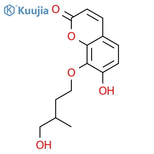 7-hydroxy-8-(4-hydroxy-3-methylbutoxy)-2H-chromen-2-one structure