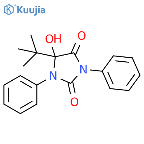 2,4-Imidazolidinedione, 5-(1,1-dimethylethyl)-5-hydroxy-1,3-diphenyl- structure