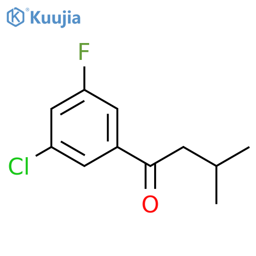 1-(3-chloro-5-fluorophenyl)-3-methylbutan-1-one structure