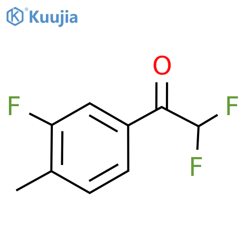 2,2-Difluoro-1-(3-fluoro-4-methylphenyl)ethanone structure