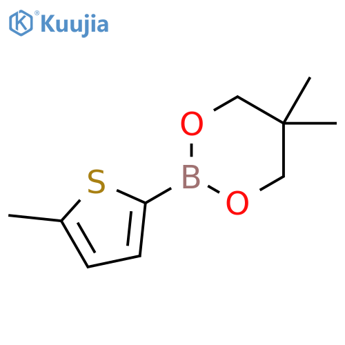 5,5-dimethyl-2-(5-methylthiophen-2-yl)-1,3,2-dioxaborinane structure