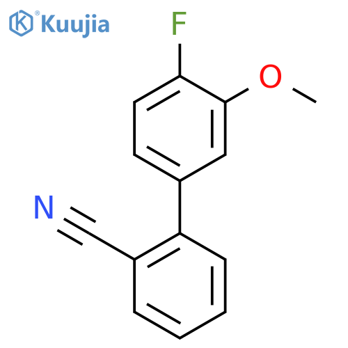 2-(4-fluoro-3-methoxyphenyl)benzonitrile structure