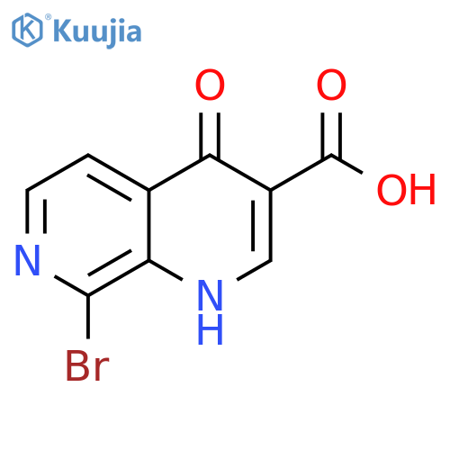 8-bromo-4-oxo-1,4-dihydro-1,7-naphthyridine-3-carboxylic acid structure