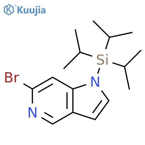 6-Bromo-1-(triisopropylsilyl)-1H-pyrrolo3,2-cpyridine structure