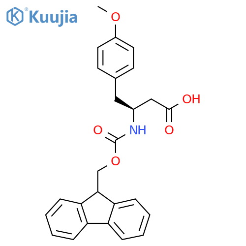 (3S)-3-({(9H-fluoren-9-yl)methoxycarbonyl}amino)-4-(4-methoxyphenyl)butanoic acid structure