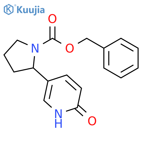 benzyl 2-(6-hydroxypyridin-3-yl)pyrrolidine-1-carboxylate structure