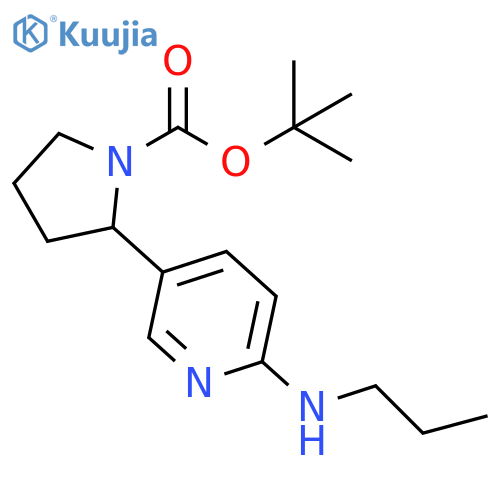 2-(6-Propylamino-pyridin-3-yl)-pyrrolidine-1-carboxylic acid tert-butyl ester structure
