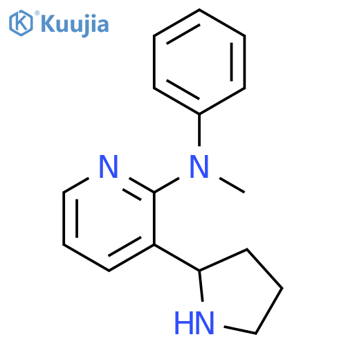Methyl-phenyl-(3-pyrrolidin-2-yl-pyridin-2-yl)-amine structure