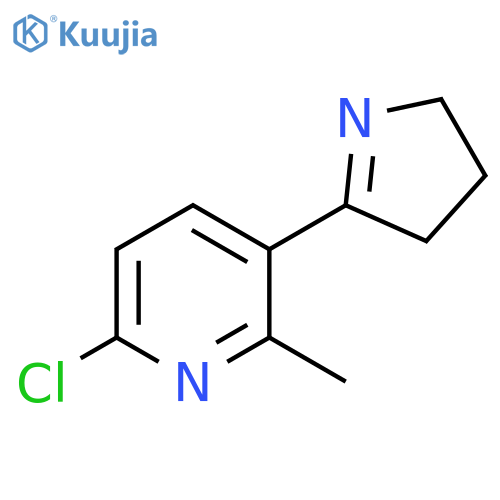 6-Chloro-3-(4,5-dihydro-3H-pyrrol-2-yl)-2-methyl-pyridine structure