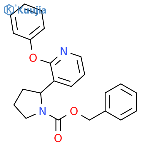 2-(2-Phenoxy-pyridin-3-yl)-pyrrolidine-1-carboxylic acid benzyl ester structure