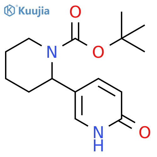 tert-butyl 2-(6-hydroxypyridin-3-yl)piperidine-1-carboxylate structure