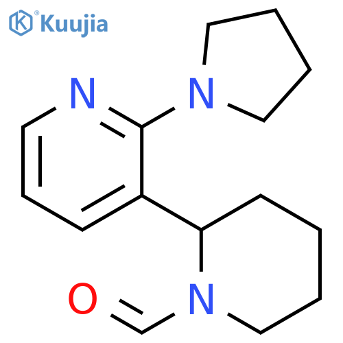 2-Pyrrolidin-1-yl-3,4,5,6-tetrahydro-2H-[2,3]bipyridinyl-1-carbaldehyde structure