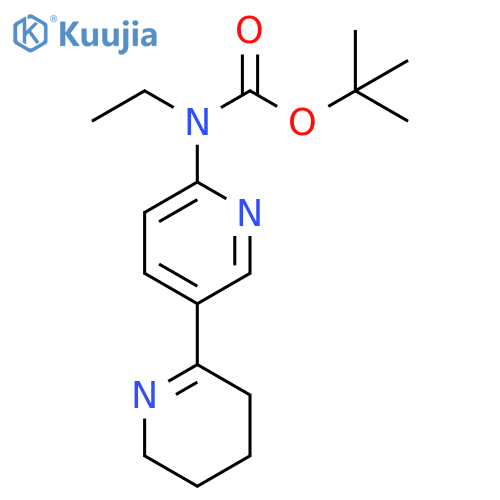 Ethyl-(3,4,5,6-tetrahydro-[2,3]bipyridinyl-6-yl)-carbamic acid tert-butyl ester structure