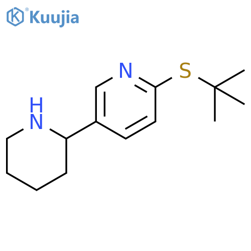 6-tert-Butylsulfanyl-1,2,3,4,5,6-hexahydro-[2,3]bipyridinyl structure