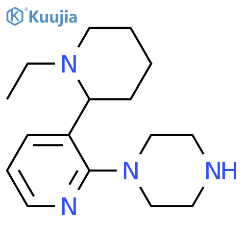 1-Ethyl-2-piperazin-1-yl-1,2,3,4,5,6-hexahydro-[2,3]bipyridinyl structure
