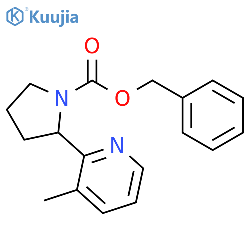 2-(3-Methyl-pyridin-2-yl)-pyrrolidine-1-carboxylic acid benzyl ester structure