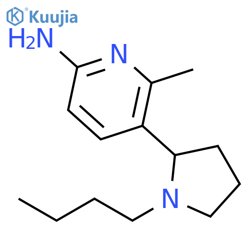 5-(1-Butyl-pyrrolidin-2-yl)-6-methyl-pyridin-2-ylamine structure