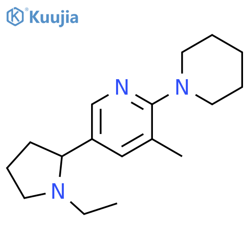 5-(1-Ethyl-pyrrolidin-2-yl)-3-methyl-3,4,5,6-tetrahydro-2H-[1,2]bipyridinyl structure