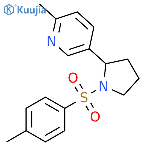 2-Methyl-5-[1-(toluene-4-sulfonyl)-pyrrolidin-2-yl]-pyridine structure