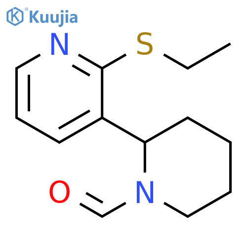 2-Ethylsulfanyl-3,4,5,6-tetrahydro-2H-[2,3]bipyridinyl-1-carbaldehyde structure