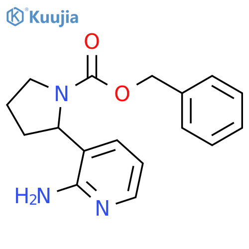 2-(2-Amino-pyridin-3-yl)-pyrrolidine-1-carboxylic acid benzyl ester structure