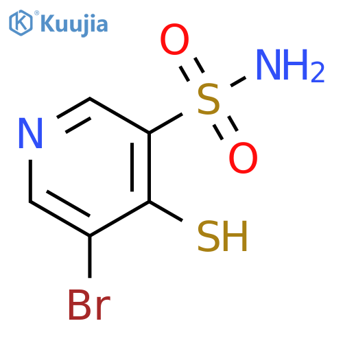 5-Bromo-4-mercapto-pyridine-3-sulfonic acid amide structure