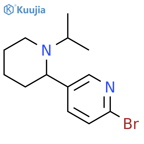 6-Bromo-1-isopropyl-1,2,3,4,5,6-hexahydro-[2,3]bipyridinyl structure